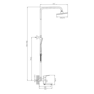 Душевая стойка Prohanss P60.24.06 чёрный